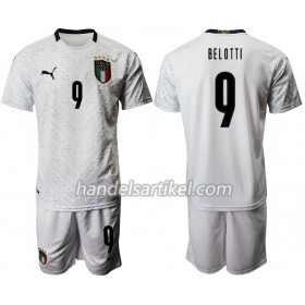 Italien Andrea Belotti 9 Kinder Auswärts Trikotsatz Euro 2020 Kurzarm (+ Kurze Hosen)